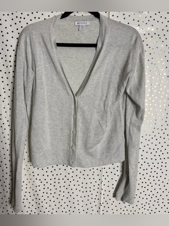 Athleta Sweaters - Athleta Heather Gray V-Neck Button Cardigan